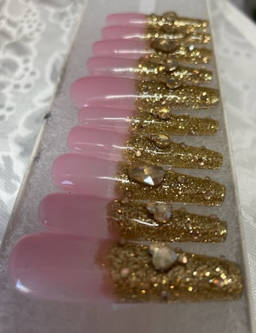 Gold Glam Press on Nails